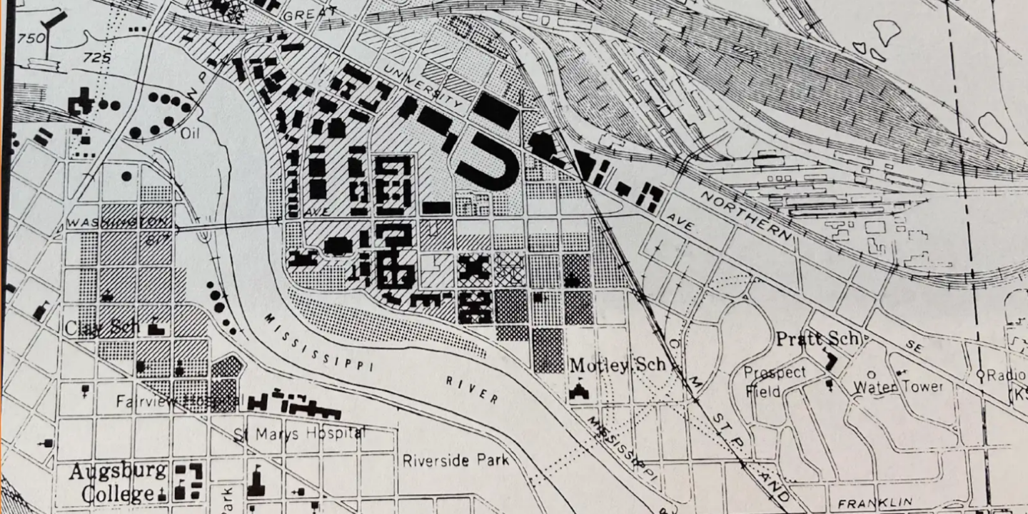archival map of Minnesota