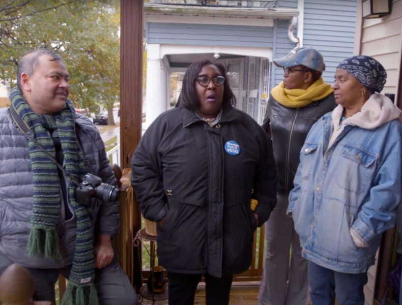 Group of people standing outside
